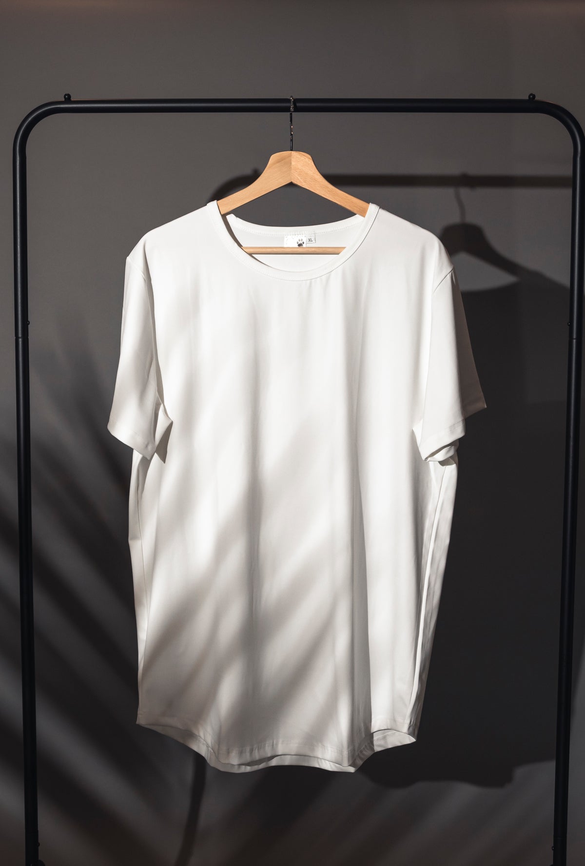 Curved Hem Plain T Shirt Business Casual Menswear